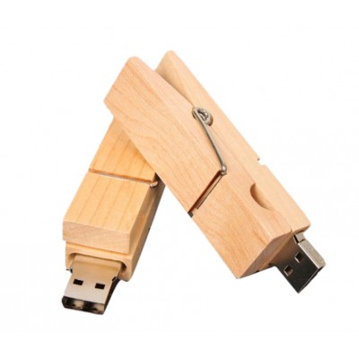 USB flash disk dřevěný kolíček