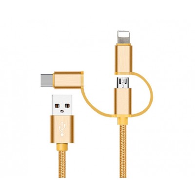 Napájecí kabel, 4 konektory (iPhone4, USB Micro, USB...