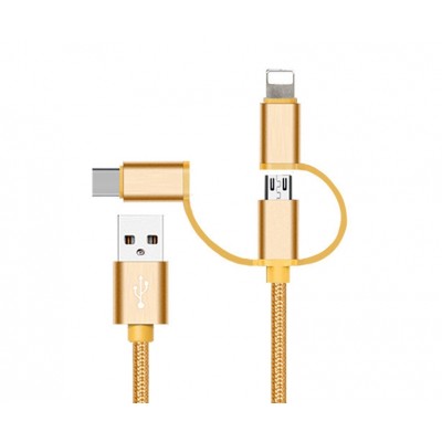 Napájecí kabel, 4 konektory (iPhone4, USB Micro, USB...